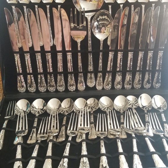 Roger and Son Silver Plated Silverware 50 piece - Picture 1 of 5